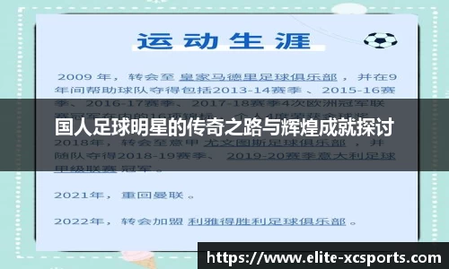 国人足球明星的传奇之路与辉煌成就探讨